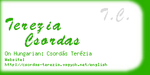terezia csordas business card