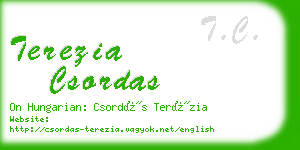 terezia csordas business card